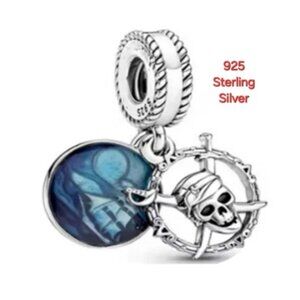 Pandora Disney Sterling Silver Pirates of the Caribbean Dangle Bracelet Charm